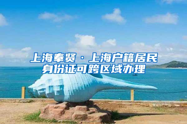 上海奉贤·上海户籍居民身份证可跨区域办理