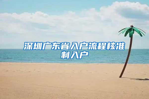 深圳广东省入户流程核准制入户