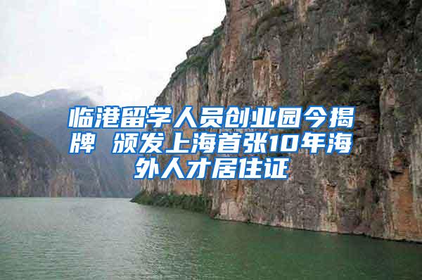 临港留学人员创业园今揭牌 颁发上海首张10年海外人才居住证