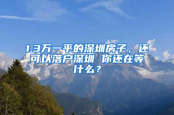 1.3万一平的深圳房子，还可以落户深圳 你还在等什么？