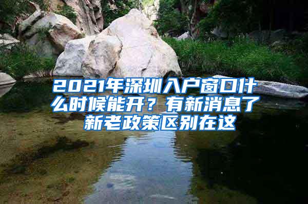 2021年深圳入户窗口什么时候能开？有新消息了 新老政策区别在这