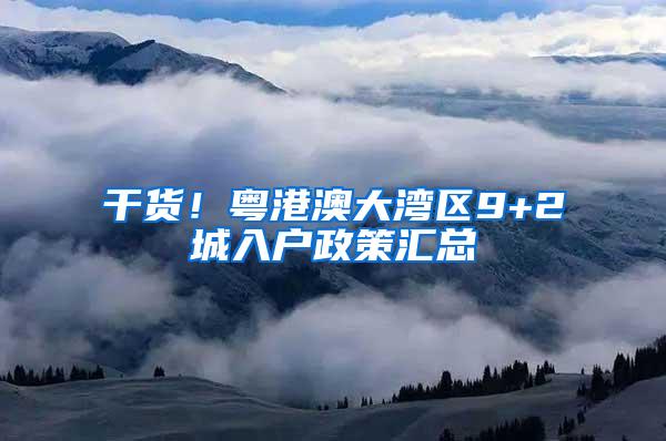 干货！粤港澳大湾区9+2城入户政策汇总