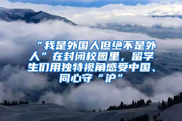 “我是外国人但绝不是外人”在封闭校园里，留学生们用独特视角感受中国、同心守“沪”