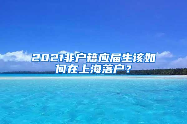 2021非户籍应届生该如何在上海落户？