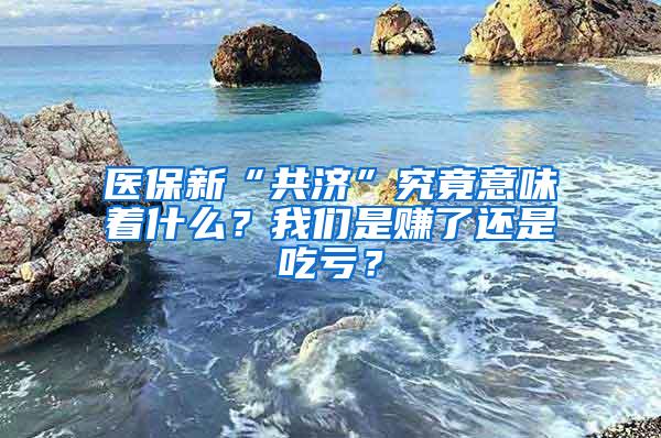 医保新“共济”究竟意味着什么？我们是赚了还是吃亏？