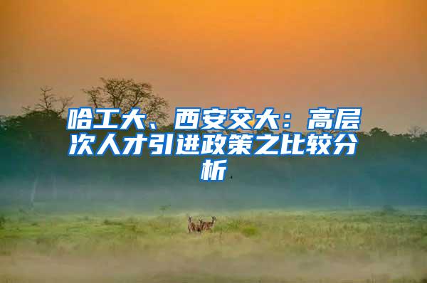 哈工大、西安交大：高层次人才引进政策之比较分析