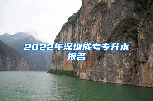 2022年深圳成考专升本报名