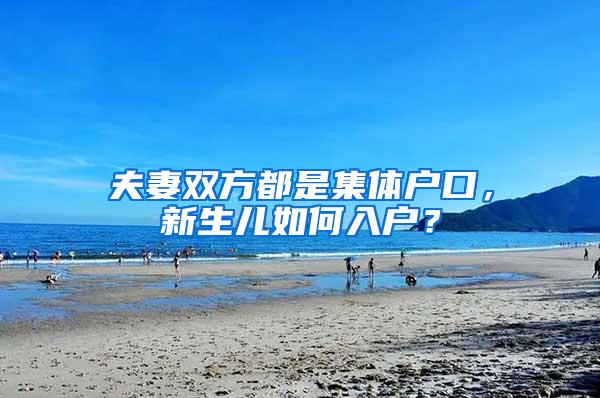 夫妻双方都是集体户口，新生儿如何入户？