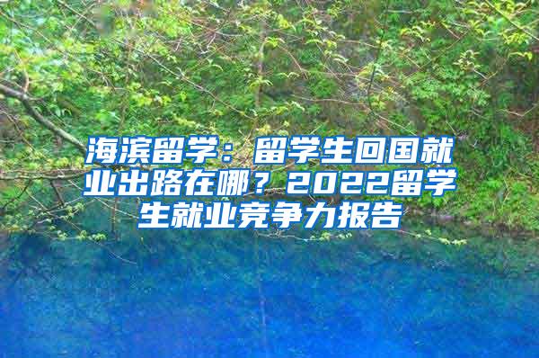 海滨留学：留学生回国就业出路在哪？2022留学生就业竞争力报告