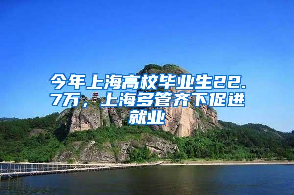 今年上海高校毕业生22.7万，上海多管齐下促进就业