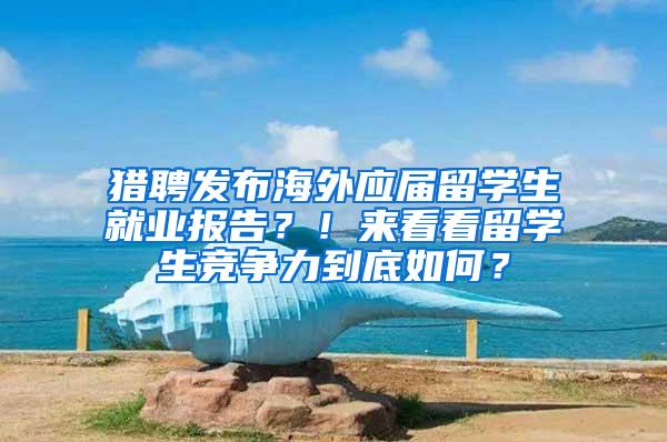 猎聘发布海外应届留学生就业报告？！来看看留学生竞争力到底如何？