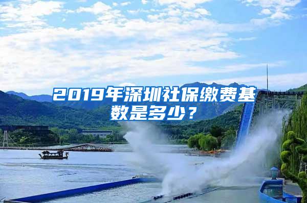 2019年深圳社保缴费基数是多少？