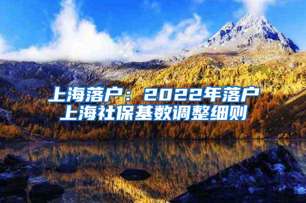 上海落户：2022年落户上海社保基数调整细则