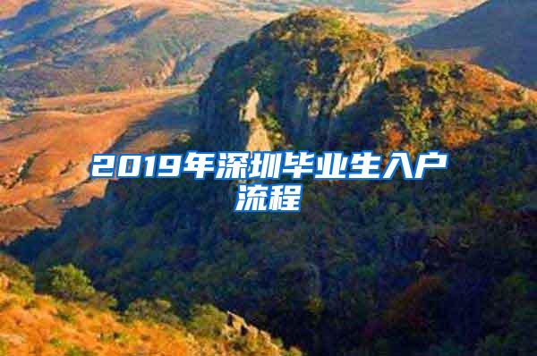 2019年深圳毕业生入户流程