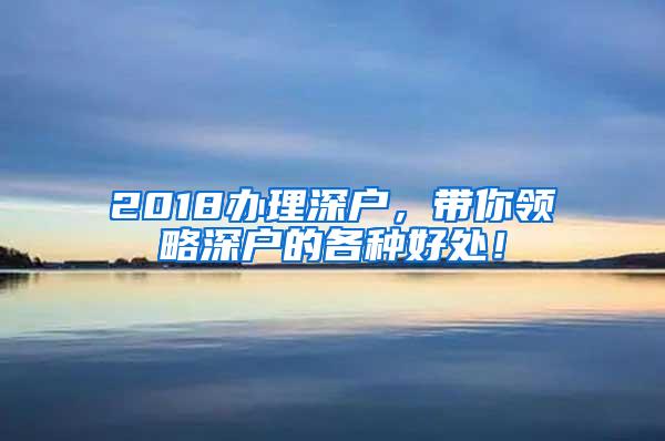 2018办理深户，带你领略深户的各种好处！