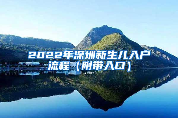 2022年深圳新生儿入户流程（附带入口）