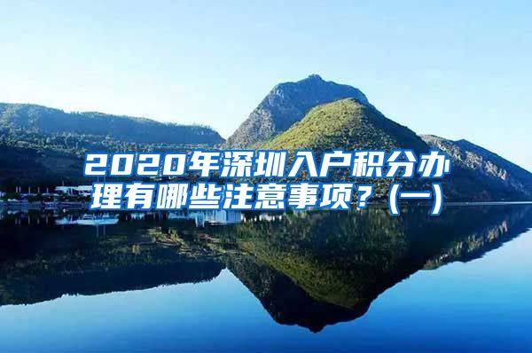 2020年深圳入户积分办理有哪些注意事项？(一)