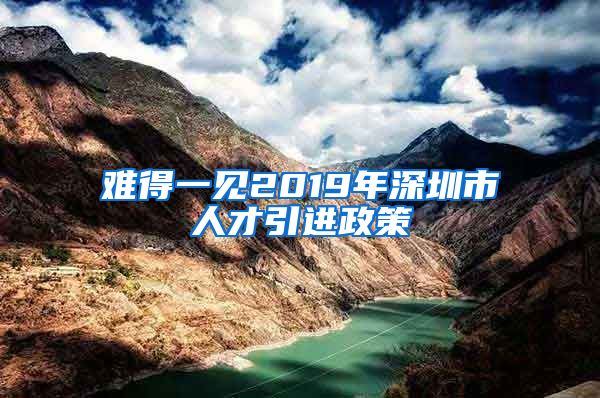 难得一见2019年深圳市人才引进政策