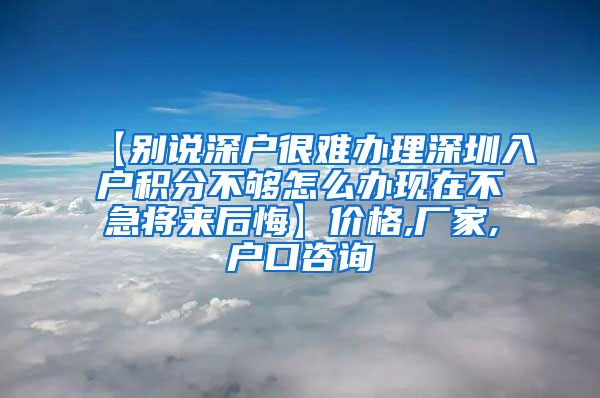 【别说深户很难办理深圳入户积分不够怎么办现在不急将来后悔】价格,厂家,户口咨询