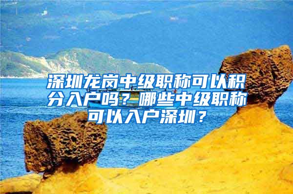 深圳龙岗中级职称可以积分入户吗？哪些中级职称可以入户深圳？