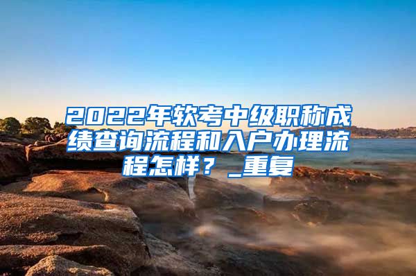 2022年软考中级职称成绩查询流程和入户办理流程怎样？_重复