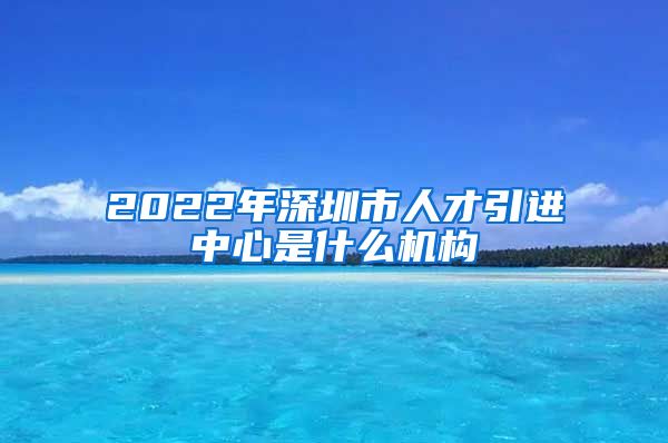 2022年深圳市人才引进中心是什么机构