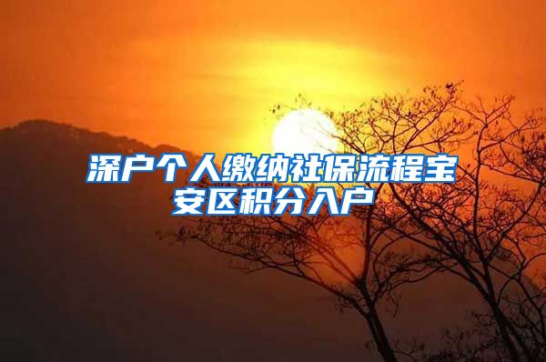 深户个人缴纳社保流程宝安区积分入户