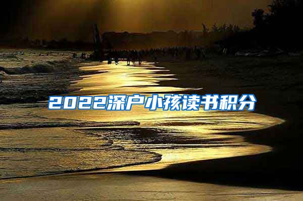 2022深户小孩读书积分