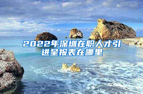 2022年深圳在职人才引进呈报表在哪里