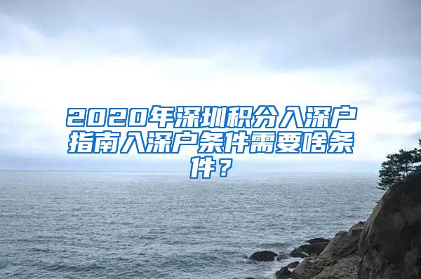 2020年深圳积分入深户指南入深户条件需要啥条件？