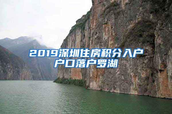 2019深圳住房积分入户户口落户罗湖