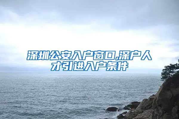 深圳公安入户窗口,深户人才引进入户条件