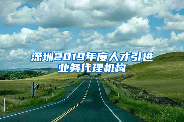 深圳2019年度人才引进业务代理机构