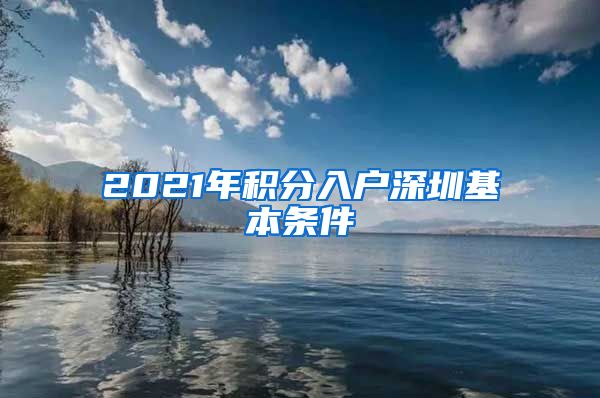 2021年积分入户深圳基本条件