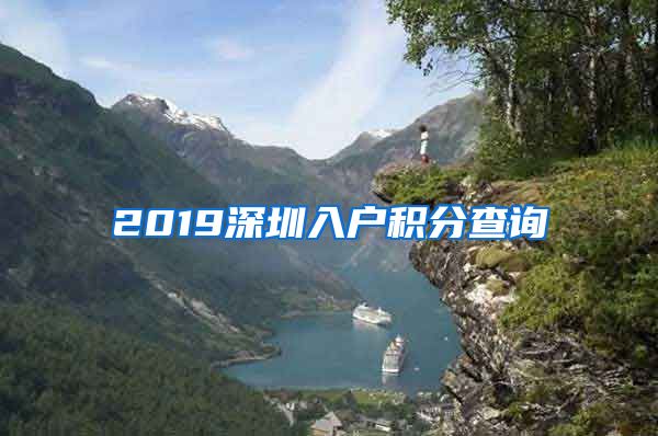 2019深圳入户积分查询