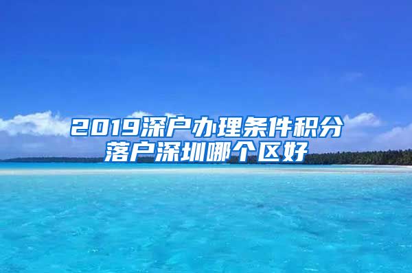 2019深户办理条件积分落户深圳哪个区好