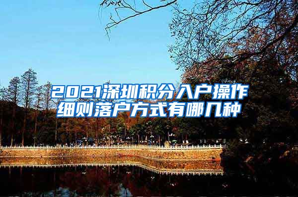 2021深圳积分入户操作细则落户方式有哪几种