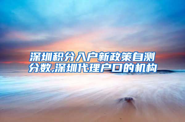 深圳积分入户新政策自测分数,深圳代理户口的机构