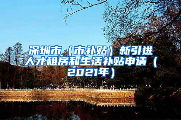 深圳市（市补贴）新引进人才租房和生活补贴申请（2021年）