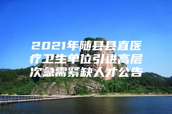 2021年随县县直医疗卫生单位引进高层次急需紧缺人才公告