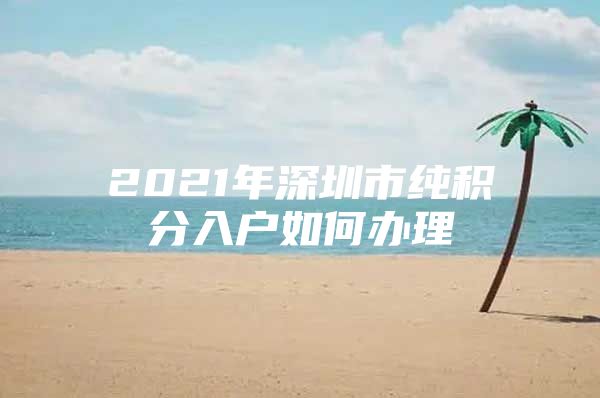 2021年深圳市纯积分入户如何办理