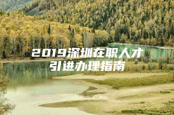 2019深圳在职人才引进办理指南