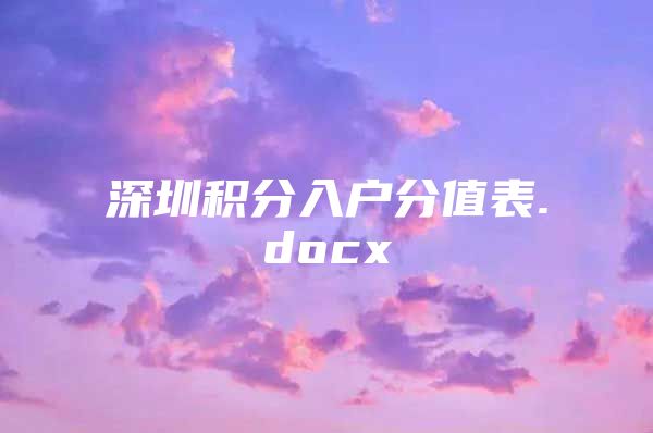 深圳积分入户分值表.docx