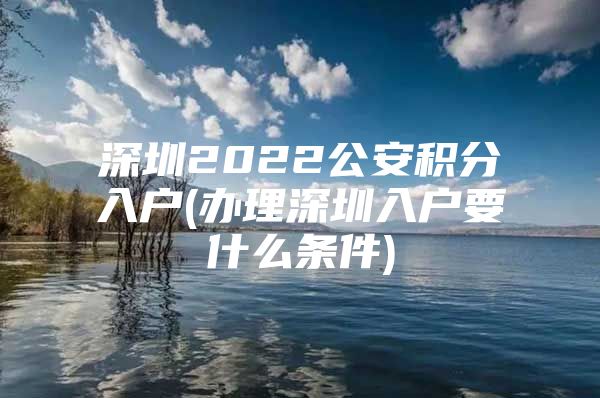 深圳2022公安积分入户(办理深圳入户要什么条件)