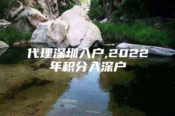 代理深圳入户,2022年积分入深户