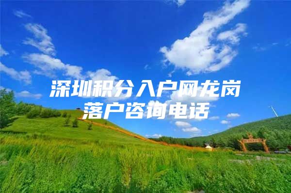 深圳积分入户网龙岗落户咨询电话