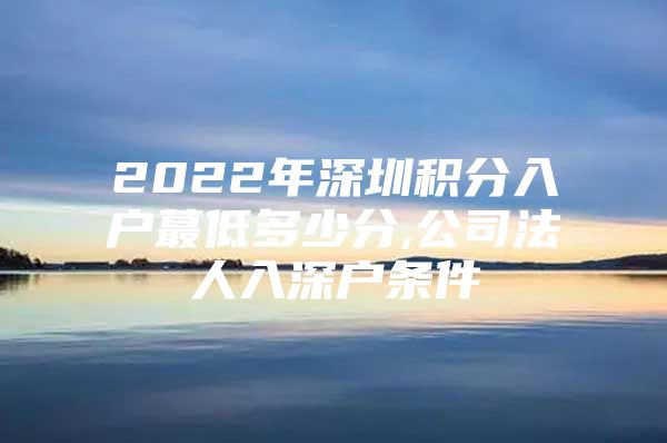 2022年深圳积分入户蕞低多少分,公司法人入深户条件