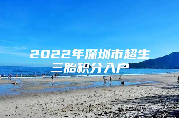 2022年深圳市超生三胎积分入户